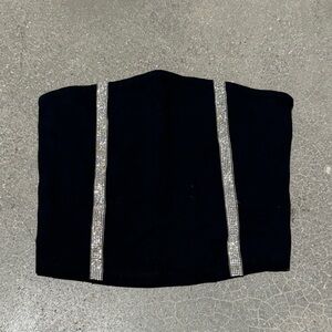 black rhinestone tube top